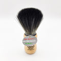 Omega Synthetic Fiber Beard Brush 196228 Beech Wood Handle